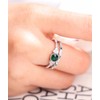Eastlily Created Round Cut Emerald Wedding Rings Set For Women,