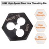 sourcing map Hex Threading Die M4 x 0.75 Metric Thread