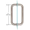CRL 8" Brushed Nickel (BM Series) Tubular Back-To-Back Pull Handle