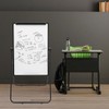 Height Adjustable Double-Sided Available Reversible Mobile Whiteboard, Magnetic Dry Erase