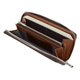 Takeokikuchi 780616 Men's Long Wallet, Round Zipper, Genuine Leather, Cowhide Leather, 02: Brown