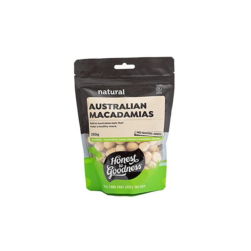 Honest to Goodness Australian Macadamias Raw, 250 Grams: Deliciously Creamy