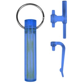 GEAR AID Ni Glo 2” UV Rechargeable Glowing Keychain – Multi-Purpose Glow-in-the-Dark Accessory for Camping, Scuba Diving, Night Fishing, Hiking, Emergency Kits, and Everyday Use, Blue, 1 Pack