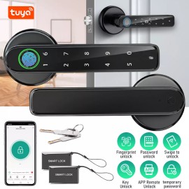 Smart Door Lock Biometric Fingerprint Key Keyless Entry Digital Keypad Door Knob