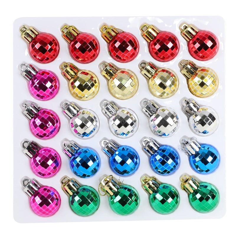 Christmas Concepts® Pack of 25-25mm Miniature Christmas Tree Baubles -