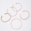 Inateannal Gold Tone Cuff Bangle Bracelet Set Layered Stackable Open