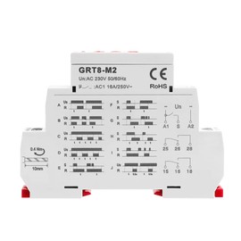 GEYA 16A Multifunction Time Relay 10 Function AC230V 2 Outputs Contacts Relay(GRT8-M2,AC230V)