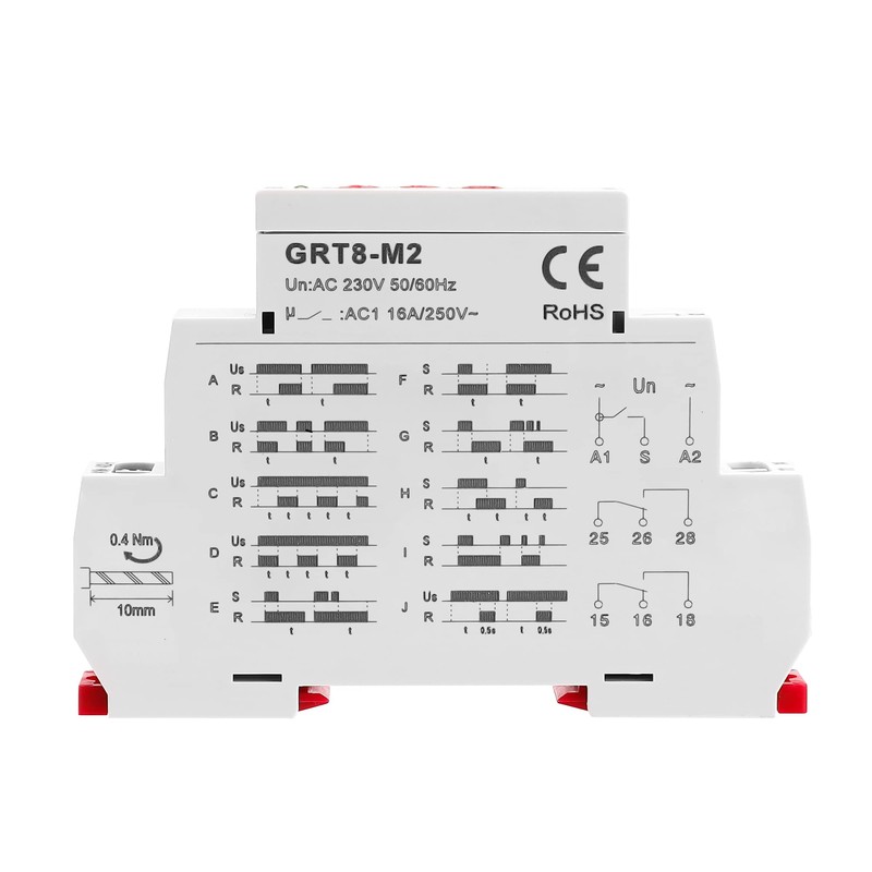 GEYA 16A Multifunction Time Relay 10 Function AC230V 2 Outputs
