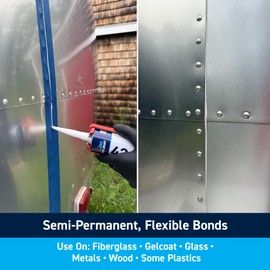 TotalBoat 42 Million Fast-Cure Marine Adhesive Sealant - for Flexible, Semi-Permanent Bonds Above and Below The Waterline on Boats and RVs - White, 10 oz. Cartridge