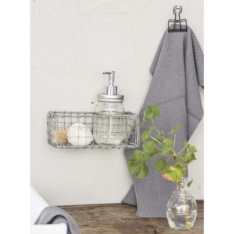 IB Laursen Mynte Hand Towel Dark Grey Knitted W 40