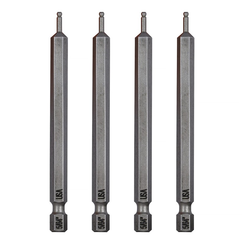 Mayhew Tools 19514-4 USA SAE Ball Hex Power Bit, 5/64