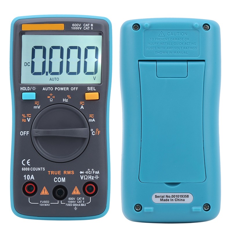 ZT102 Digital Multimeter AC DC Voltmeter Diode Current Capacitance Tester