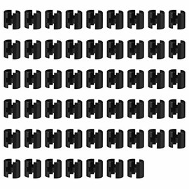 Jamiikury 52 Pack Wire Shelf Clips, Black Shelf Lock Clips for 7/8 Inch Post Shelving, Plastic Shelving Sleeves Replacements for Wire Shelving System (26 Pairs, Black)