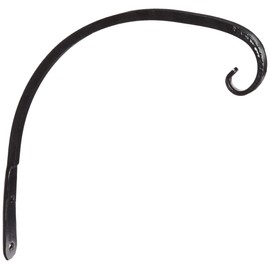 Panacea 89408 Forged Curved Hook Wrought Iron Hanger, Black, 8-Inch