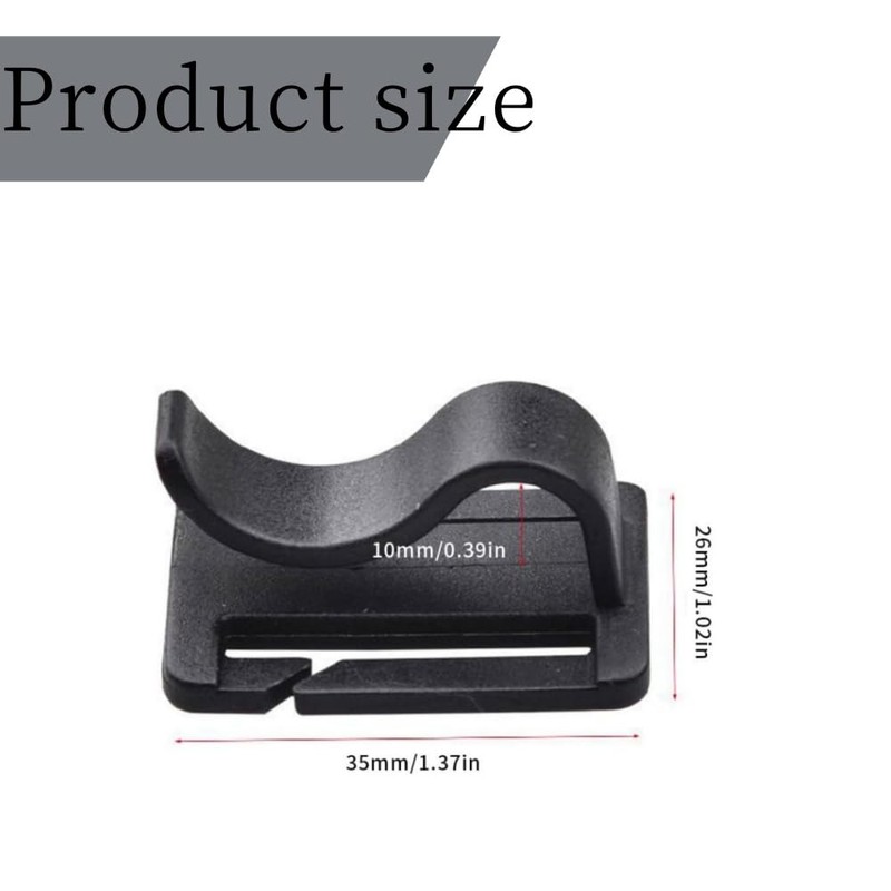 4pcs Black Water Bladder Tube Clips for Hydration Pack,Universal Hydration
