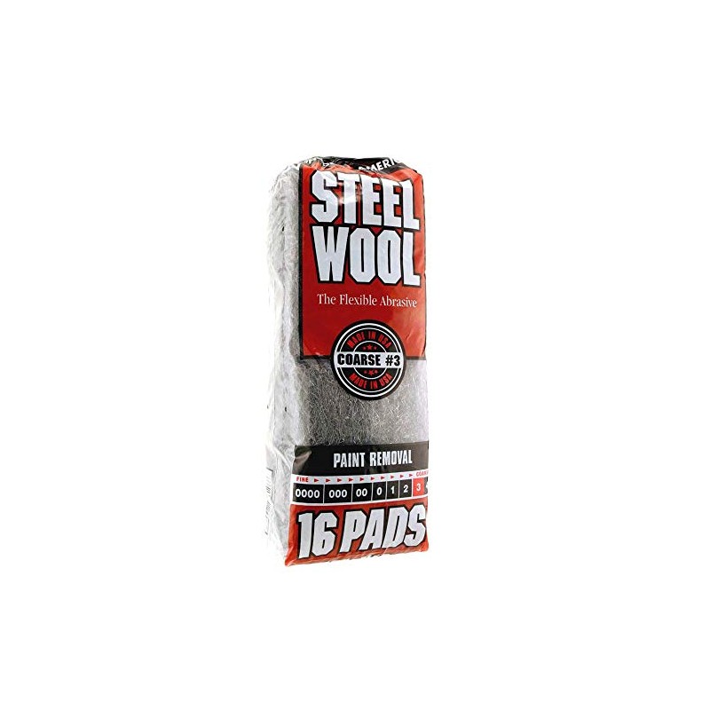 Homax Rhodes American Paint Removal Steel Wool, Coarse Grade #3,