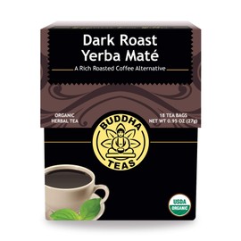 Buddha Teas Organic Dark Roast Yerba Maté - OU Kosher, USDA Organic, CCOF Organic, 18 Bleach-Free Tea Bags