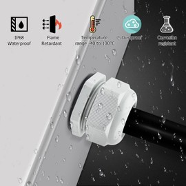 Pack of 5 Cable Glands M16, Hanibos Cable Duct Waterproof IP68 Cable Entry Grey Adjustable Cable Glands for Outdoor Garden Control Box Junction Box