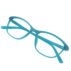 VisionGlobal Blue Light Blocking Glasses for Women/Men, Anti Eyestrain, Computer Reading, TV Glasses, Stylish Oval Frame, Anti Glare (Green, 0.75 Magnification)