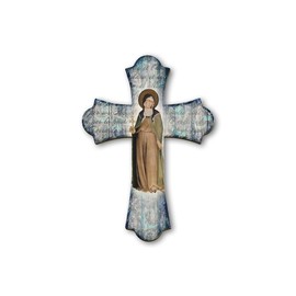 Fratelli Bonella | Vintage Wooden Cross Religious Santa Clare 17x24cm | Made in Italy
