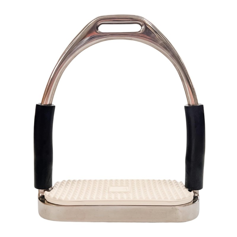 AJ Tack Jointed Flex Stirrup Irons - Black 4 1/2"