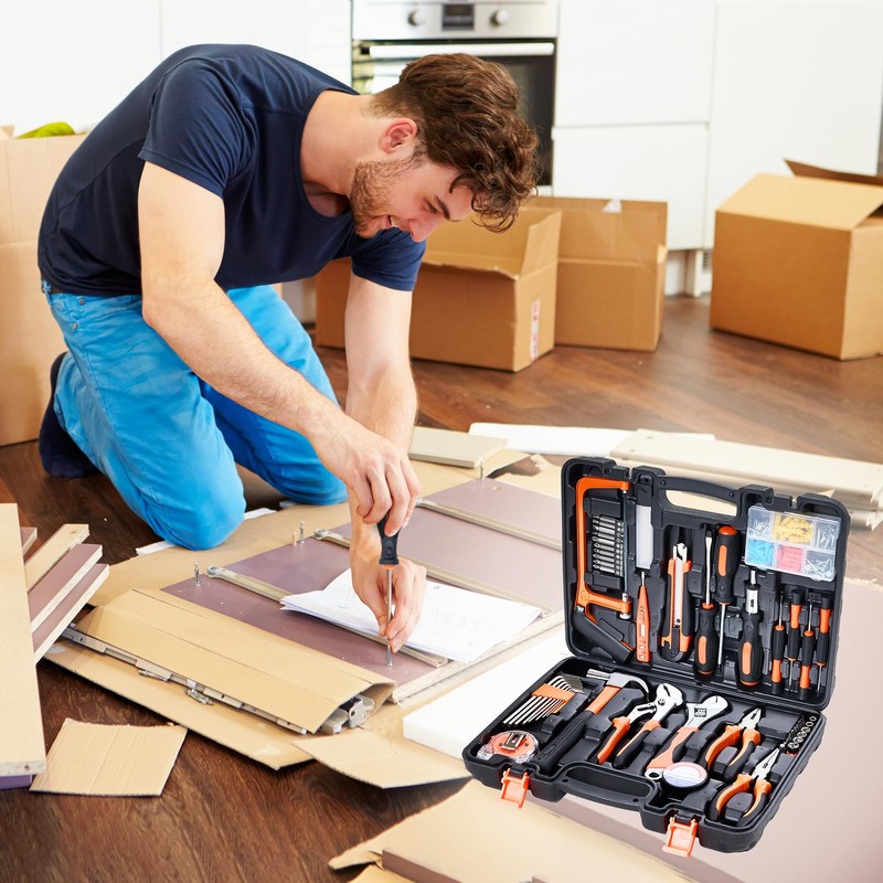 160-Piece Tool Set, General Household Hand Tool Kit, Auto Repair