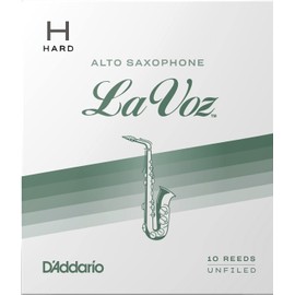 D'Addario La Voz Alto Sax Reeds - Alto Saxophone Reeds - RJC10HD - Unfiled Cut - Hard - 10-Pack