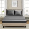 King Silk Satin Fitted Sheet, Soft Deep Pocket Single Bottom