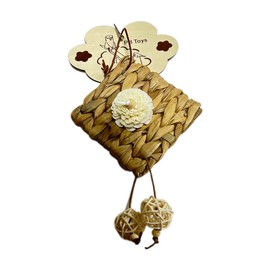 PB Toys Parrot Bird Toys, Sola Flower, Natural Rattan Ball, Suitable for Parakeets, Small and Medium Parrots