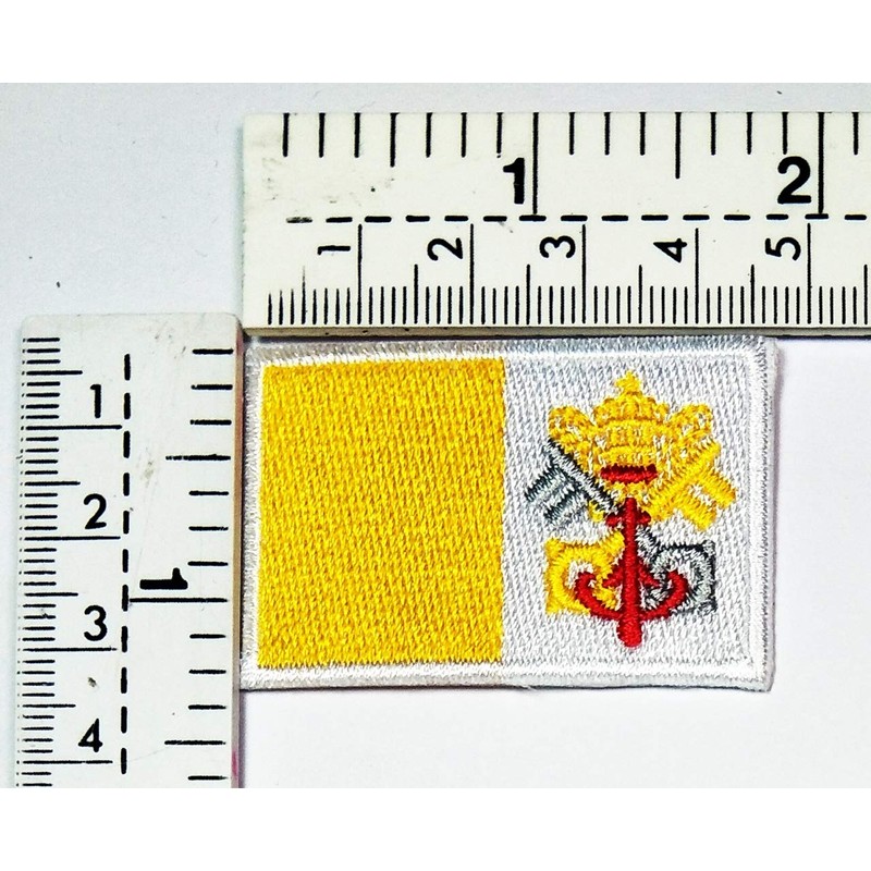 Mini Vatican Flag Embroidered Patch Vatican Flag National Emblem Iron