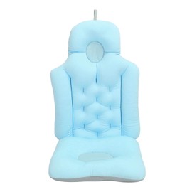 Bathtub Cushion, Soft Breathable Folding Headrest Back Full Body Spa Bath Pillow Soft Bathtub seat Support for Adults Blue Mattress Comfort Head Rest and & Tailbone Support(Blue)