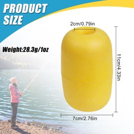 Rope Floats Marine Buoy Float, 8pcs Crab Trap Float Oval Water Float Deep Water Fishing Marker Buoys Water Ski Rope Floats Crab Trap Floats for Boats Swimming Anchor Lines (2.76''×4.33''×0.8'')