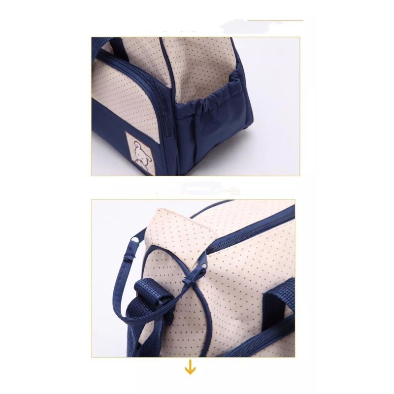 BOSSCO Set 5 Bolsas Panaleras Cambiador Bebe Botella Viaje Multiuso