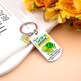 UIWIHHP Sea Turtle Keychain Gifts for Women Men Easter Basket Essentials for Teen Girls Boys Birthday Easter Gifts for Teens Kids Easter Basket Stuffers Positive Emotional Turtle Themed Gift Ideas