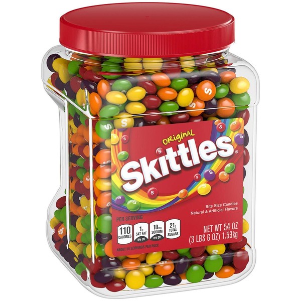 Skittles Original Candy, 1 - 54 Ounce Jar - SET OF 4