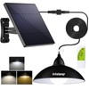 intelamp Solar Pendant Lights Indoor Outdoor, 4000mAh Gazebo Shed Chandeliers