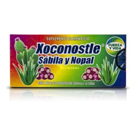 Suplemento Nutricional Tabletas Xoconostle Nopal Sábila Vegano 60 Pzas