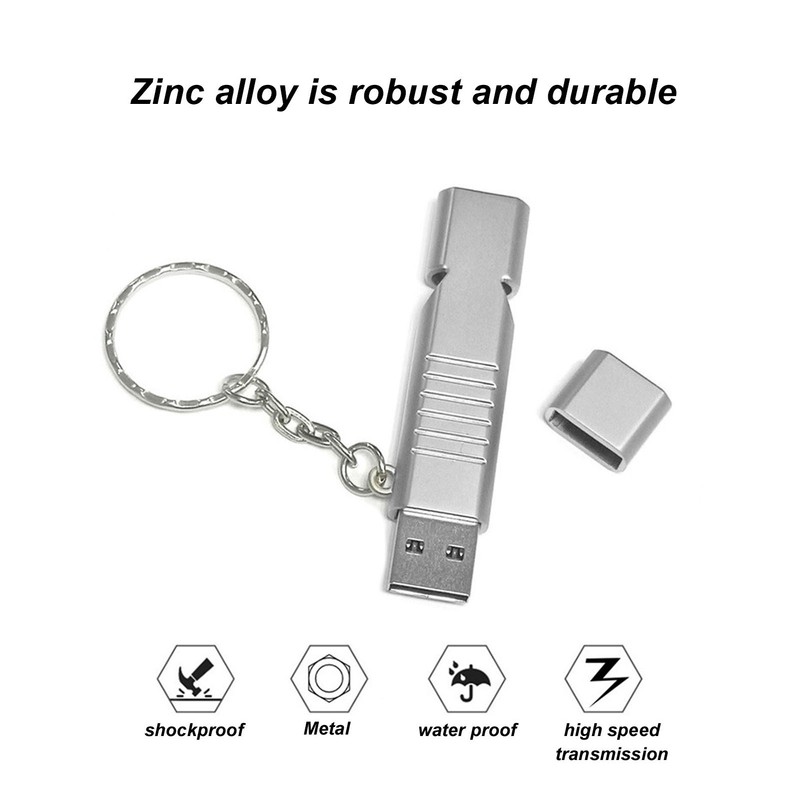 Whistle Flash Drive SOS Outdoor Waterproof USB3.0 120dB Sound Multifunction