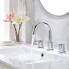 Phiestina Widespread Bathroom Sink Faucet, 3 Hole 8 Inch Chrome