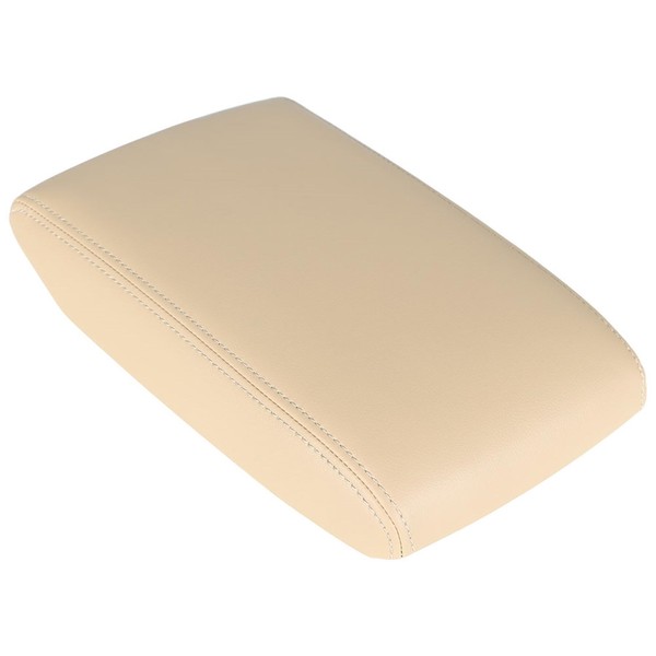 munirater Center Console Lid Leather Armrest Cover Beige Replacement for
