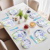 zczsosomo 108 Pcs Undersea Plates Napkins and Forks Dinnerware Set