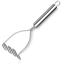 NOBILE LOVELYCARE Potato Masher Stainless Steel Potato Masher Pesta Vegetables 27 cm Width 10 cm Ergonomic Handle Potato Pestle 27 cm