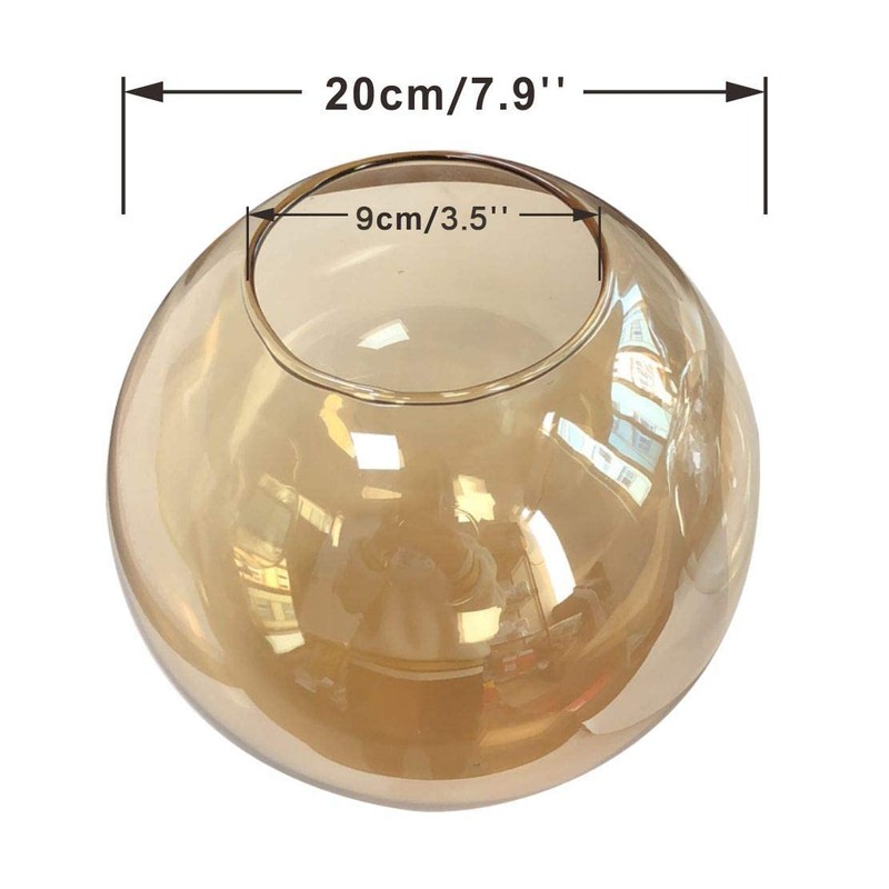 KCO Lighting Replacement Glass Globe Shade for Light Fixtures, Modern