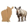 Rhino - Life Size Cardboard Cutout Standup People with Support