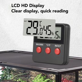 Mini Medidor de Temperatura y Humedad con 2 Sondas Higrómetro Digital para Incubadora - Monitor de Temperatura de Incubadora con Sonda para Medidor de Temperatura y Humedad