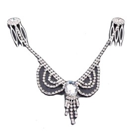 V G S Eternity Fashions Silvertone Rhinestones Head Chain Hair Band (4307-SCL Ur)