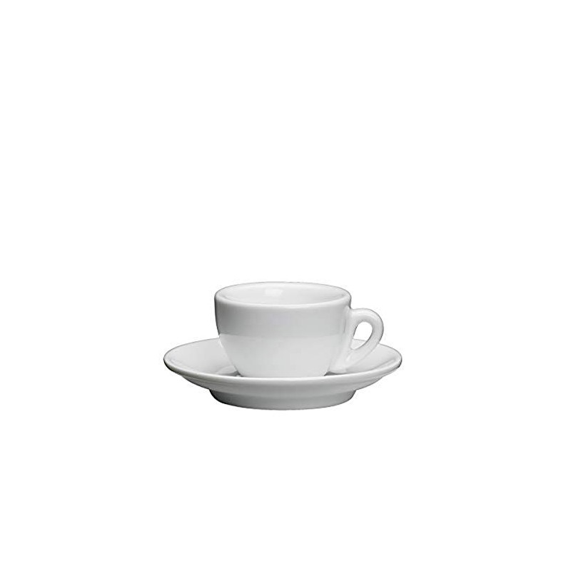 Cilio Porzellan Espressotasse "Roma" weiß, inklusive Untertasse, 1 Stück (1er