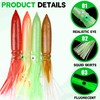 Luminous Squid Skirts Fishing Lures 11.8inch Trolling Squid Lures Skirts