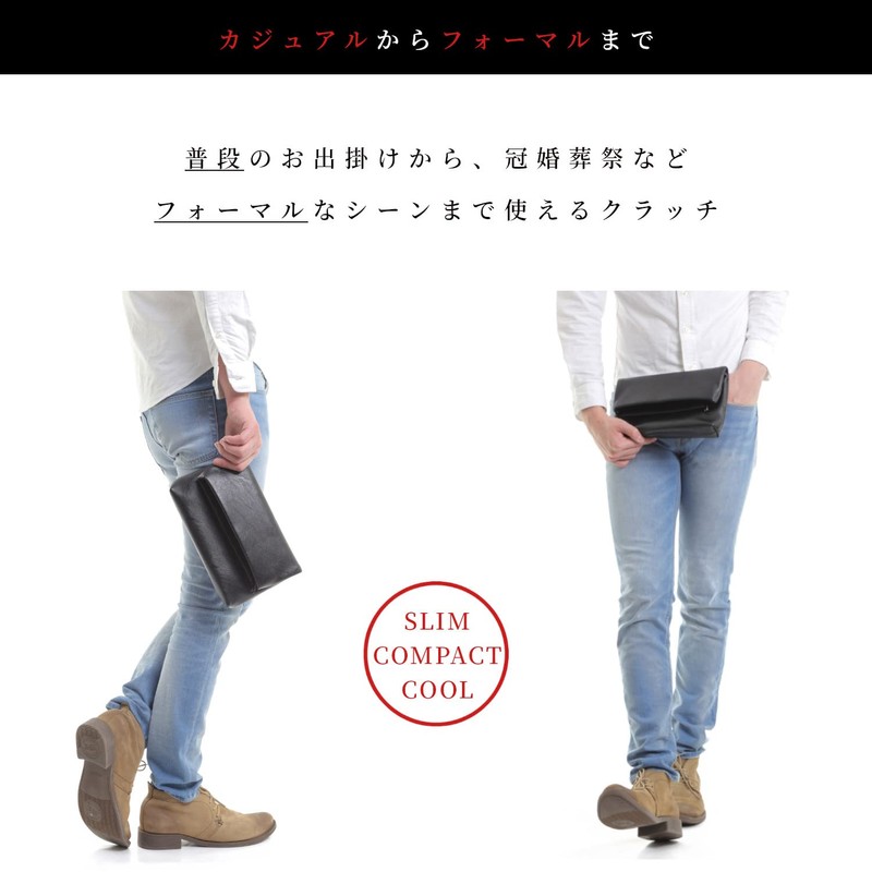 Libra Leather Clutch Bag, Bifold, 2 Sizes - black -