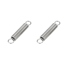 2Pcs Double Hook Tension Spring,Wire Diameter 1.2mm,Diameter 10mm Stainless Steel Dual Hook Tension Spring,70mm Extended Compressed Springs,for Tents,Trampolines,Amusement Facilities